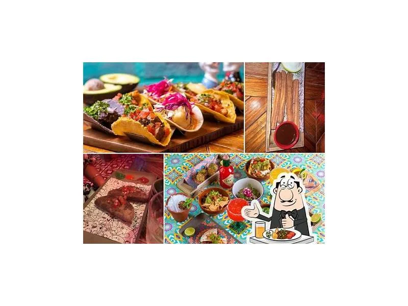 Mexican dishes plated at El Chapo's Tacos
